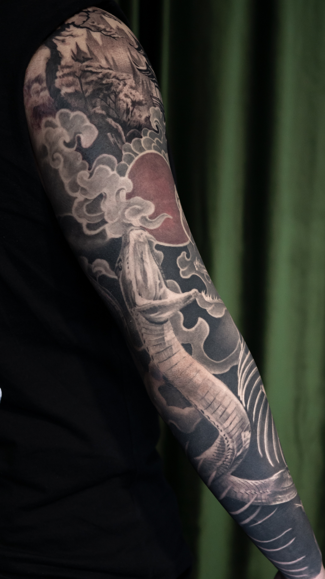 Dragon & Red Sun — Sleeve